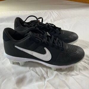 Nike Alpha Huarache Varsity Low Baseball Cleats Boys Size 5.5Y Black A07583-001
